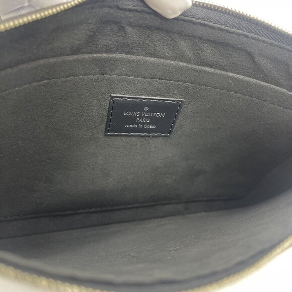 Authentic LOUIS VUITTON Denim Epi Pouch For Neverfull MM Blue Leather #36635523 - Picture 11 of 12